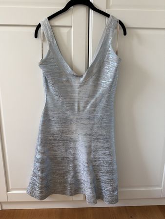 Herve Leger Silver Dress - M 