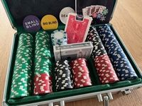 Vollständige Poker-Brieftasche / Full poker set briefcase