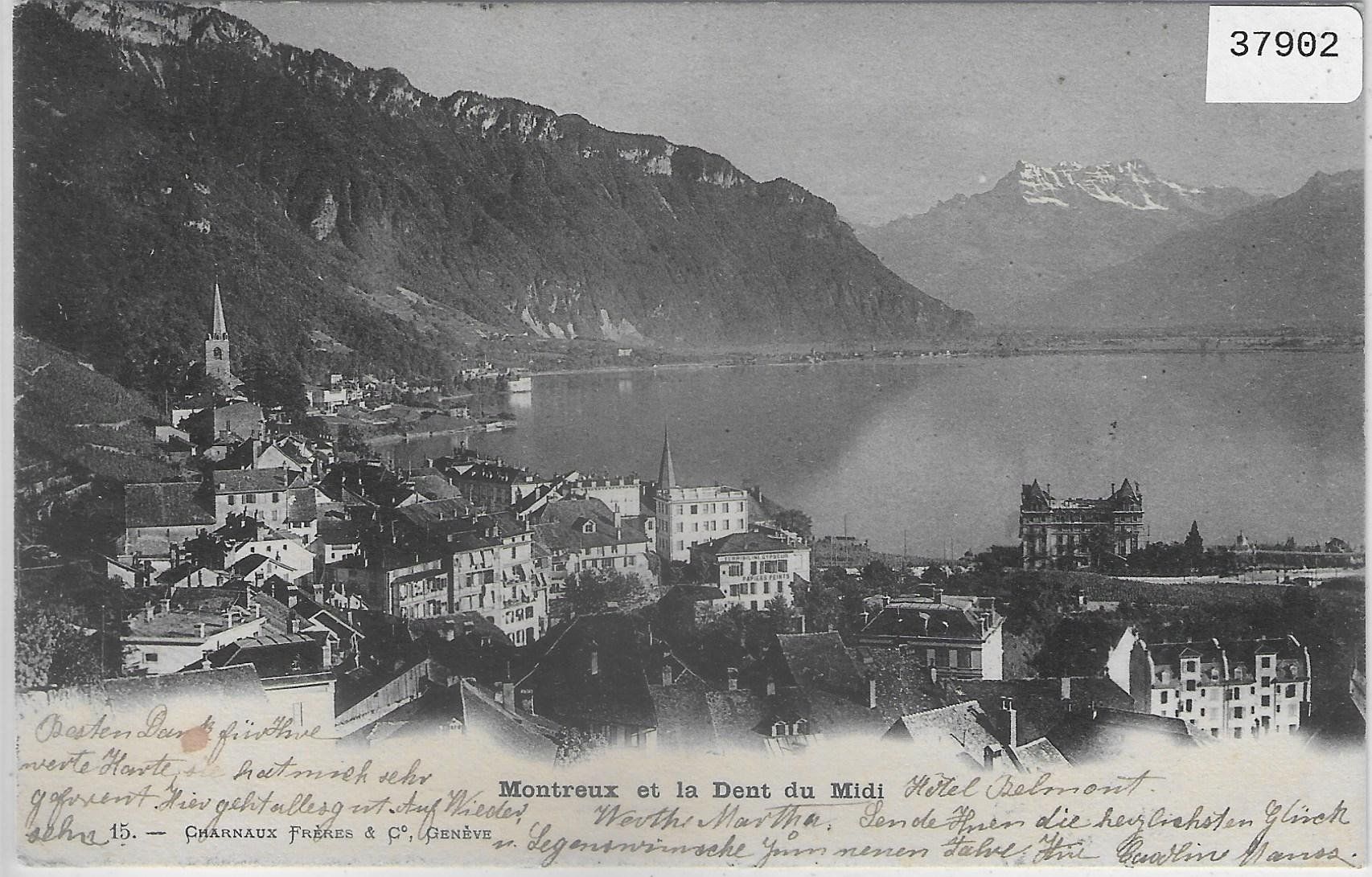 Cartoline postali: Montreux et la Dent du Midi – Usato da Ettingen venduto da Kartenplanet