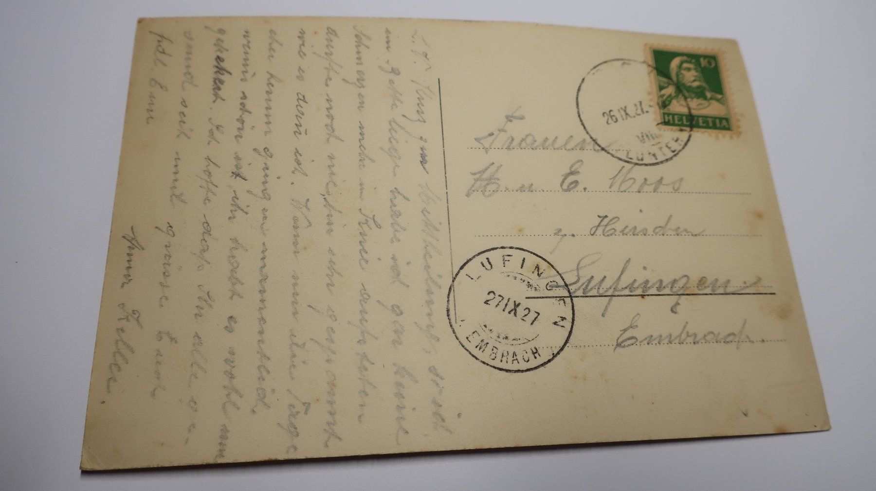 Cartoline postali: Zürich Kantonsspital  1927 – Usato da Cormoret venduto da Pascalll2001 4