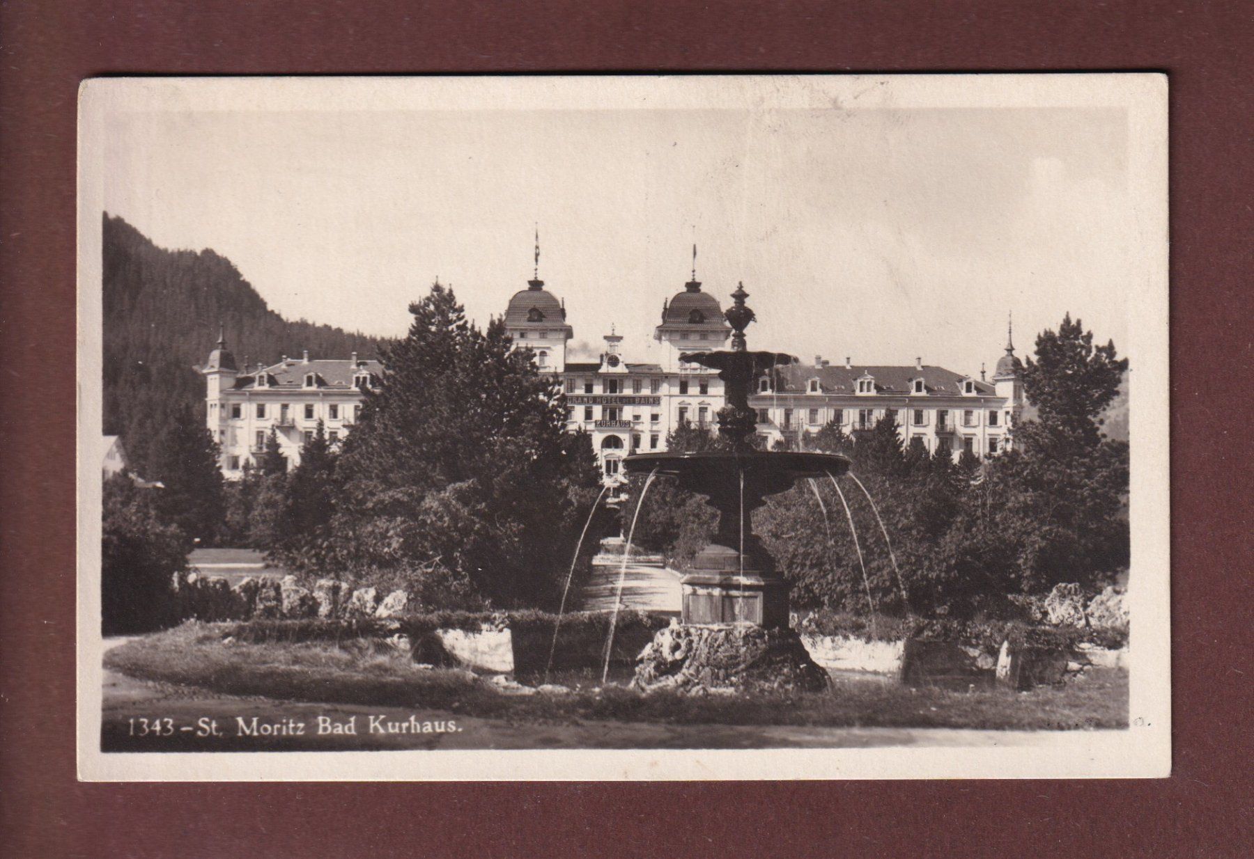 Cartes postales: ST. MORITZ-BAD - Kurhaus – D'occasion à Pully par nicecards-shop