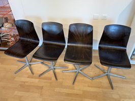 4 Stk. Drehstuhl Embru Pagholz Drehstuhl Thur-op-seat 1970