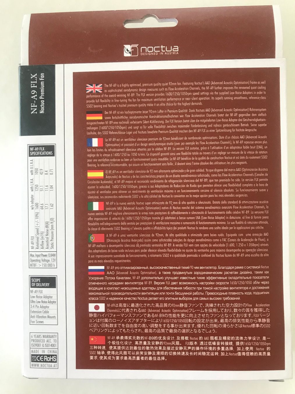 Ventilatori: Noctua NF-A9 FLX PC Lüfter – Nuovo e nell'imballaggio originale da Zürich venduto da eab_q7vx 3