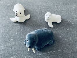 3 DEKOFIGUREN SEELÖWE UND SEEHUNDE