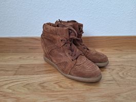 Wildleder Sneaker-Wedges, Grösse 38