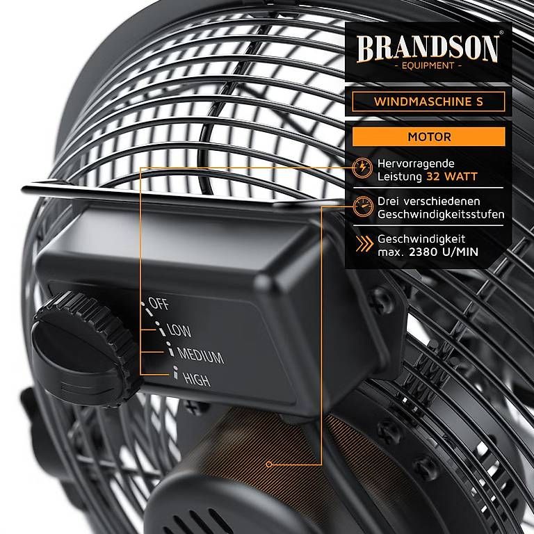 Ventilatoren: Brandson - Windmaschine - Ventilator schwarz – Neu und originalverpackt aus Zürich von pau_5xhj 2