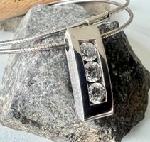 Drei Sterne aus Licht – Silber Collier 925 MPz mit Zirkonia