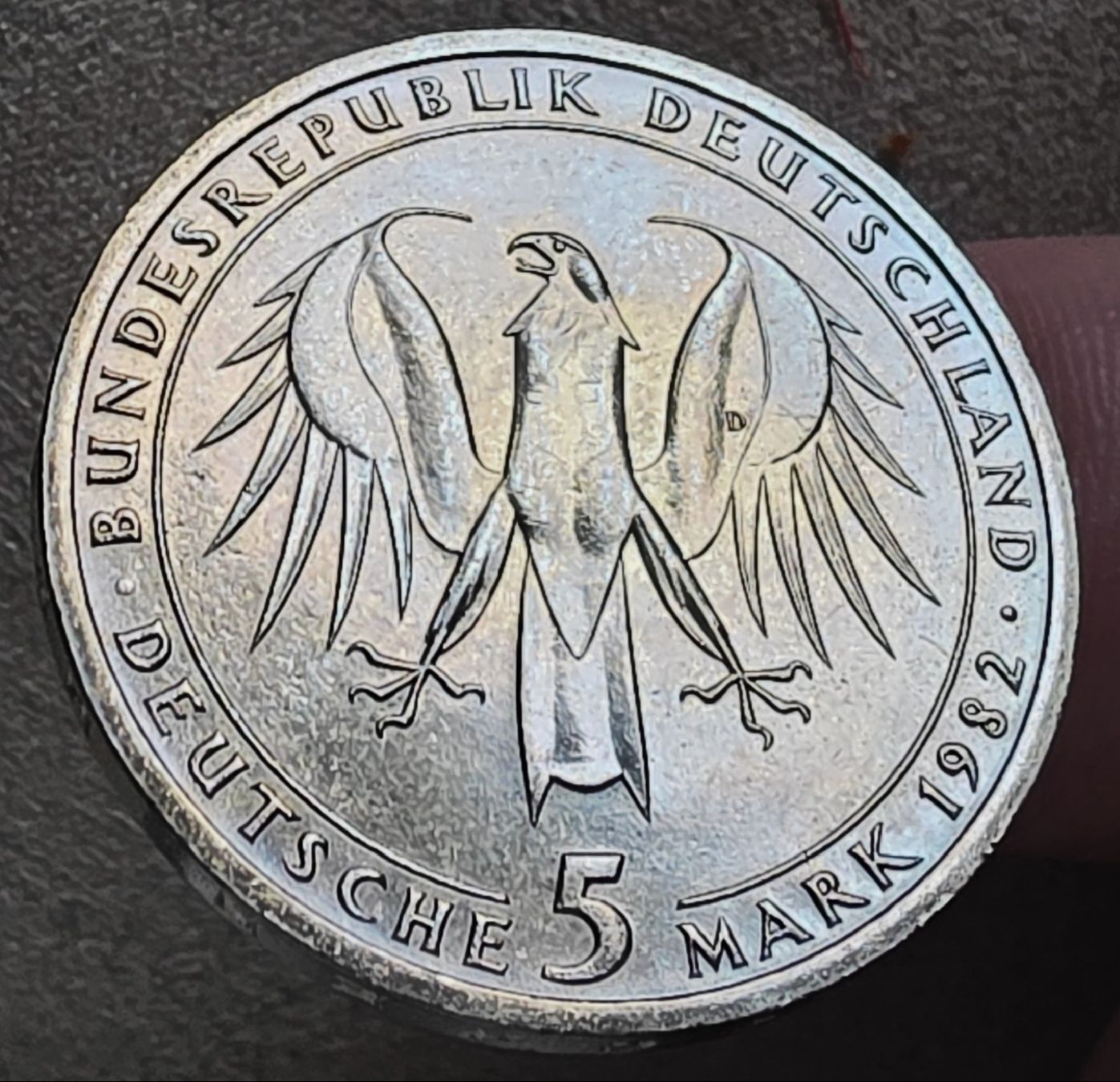 Tutti le monete: DEUTSCHLAND 5 MARK 1982 D UNZ. – Nuovo (secondo la descrizione) da winterthur venduto da CoinPassion 1