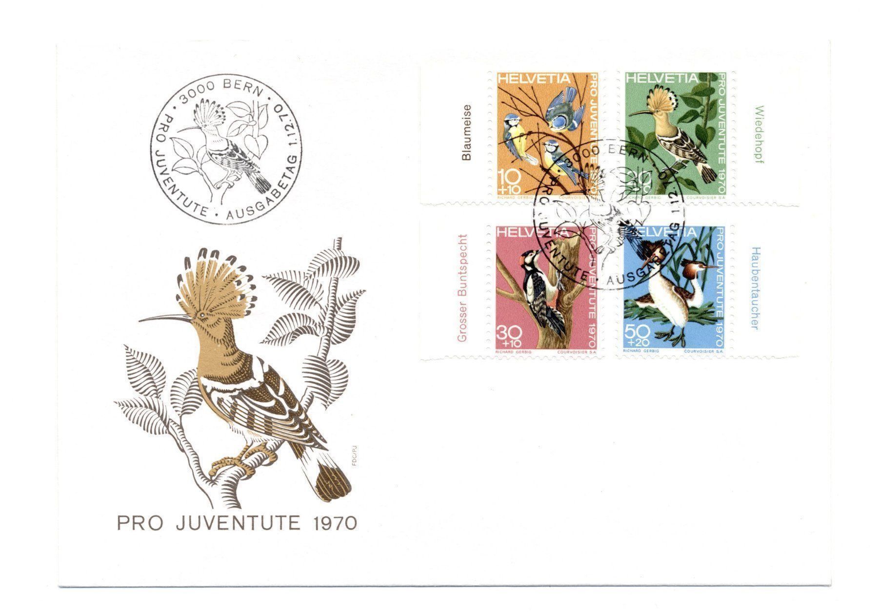 Tutti i francobolli: Pro Juventute 2 Charge und 2 FDC 1969-77 – Usato da Nesslau venduto da zueri6 3