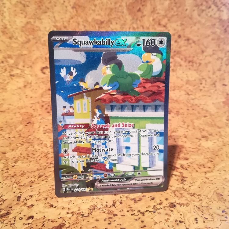 Squawkabilly ex 264/193 Pokémon TCG EN Sleeve & Toploader (Neu (gemäss ...