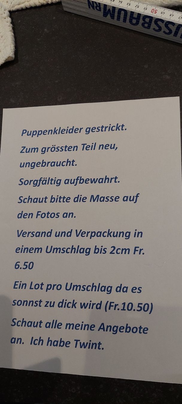Bambole: Neues Puppenjäggli – Nuovo (secondo la descrizione) da Muri AG venduto da nindo1 2