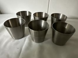 6x egro INOX 18/8 Edelstahlbecher Gläser Becher