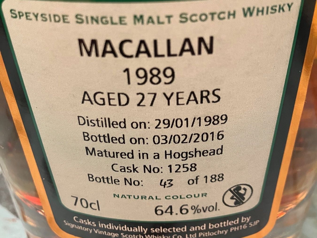 Macallan Spiritueux: Macallan Signatory 1989 27 Years – Neuf avec emballage d'origine à Aarwangen par concorde58 2