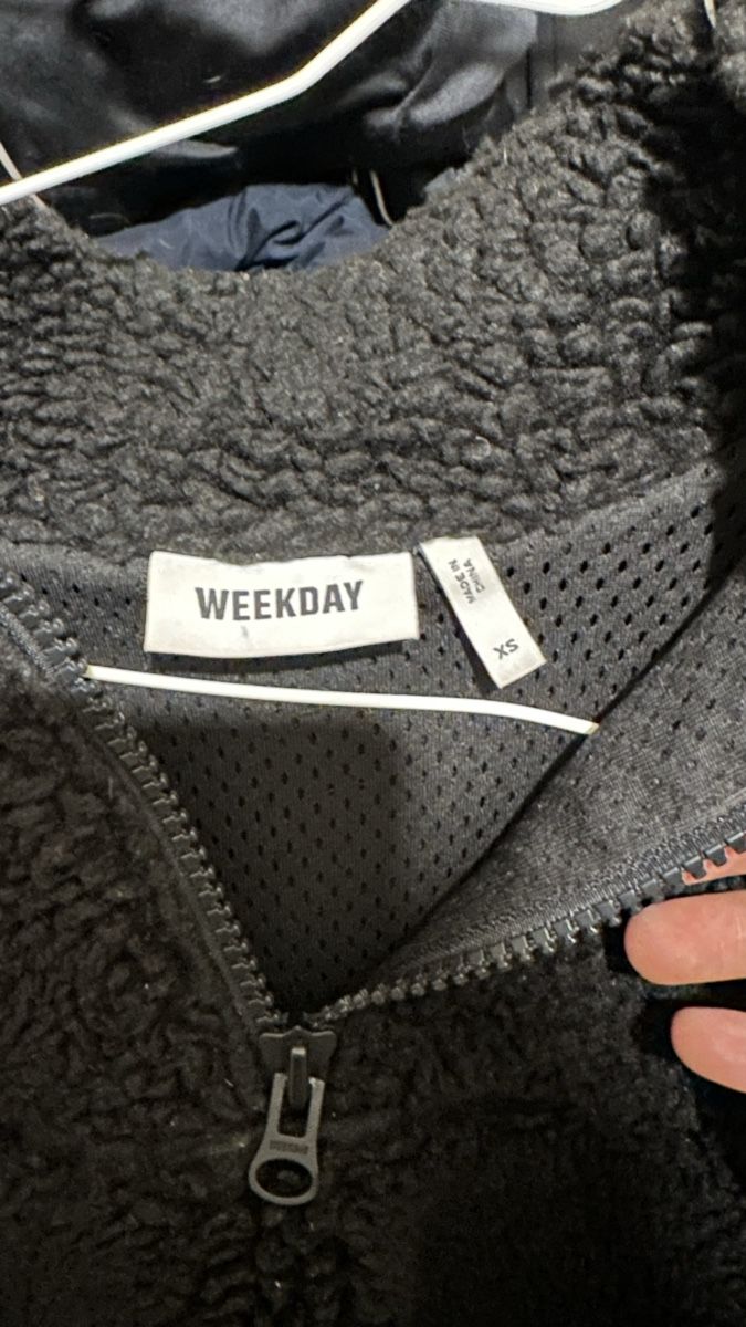 Weekday Maglioni & Felpe: Weekday Ilan Pile Halfzipup Black Fleece Pullover - Size XS – Nuovo (secondo la descrizione) da Genève venduto da ravehotline 2