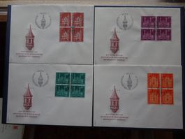 1963 Z-Nr. 391 - Z-Nr. 394 4er Block FDC - Adresslos