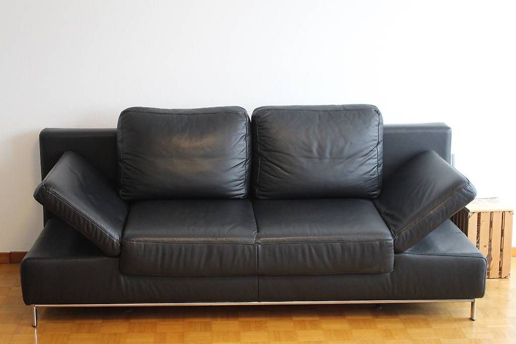 Sofas: Schlafsofa schwarz, Leder – Gebraucht aus Küsnacht ZH von Tarel 1