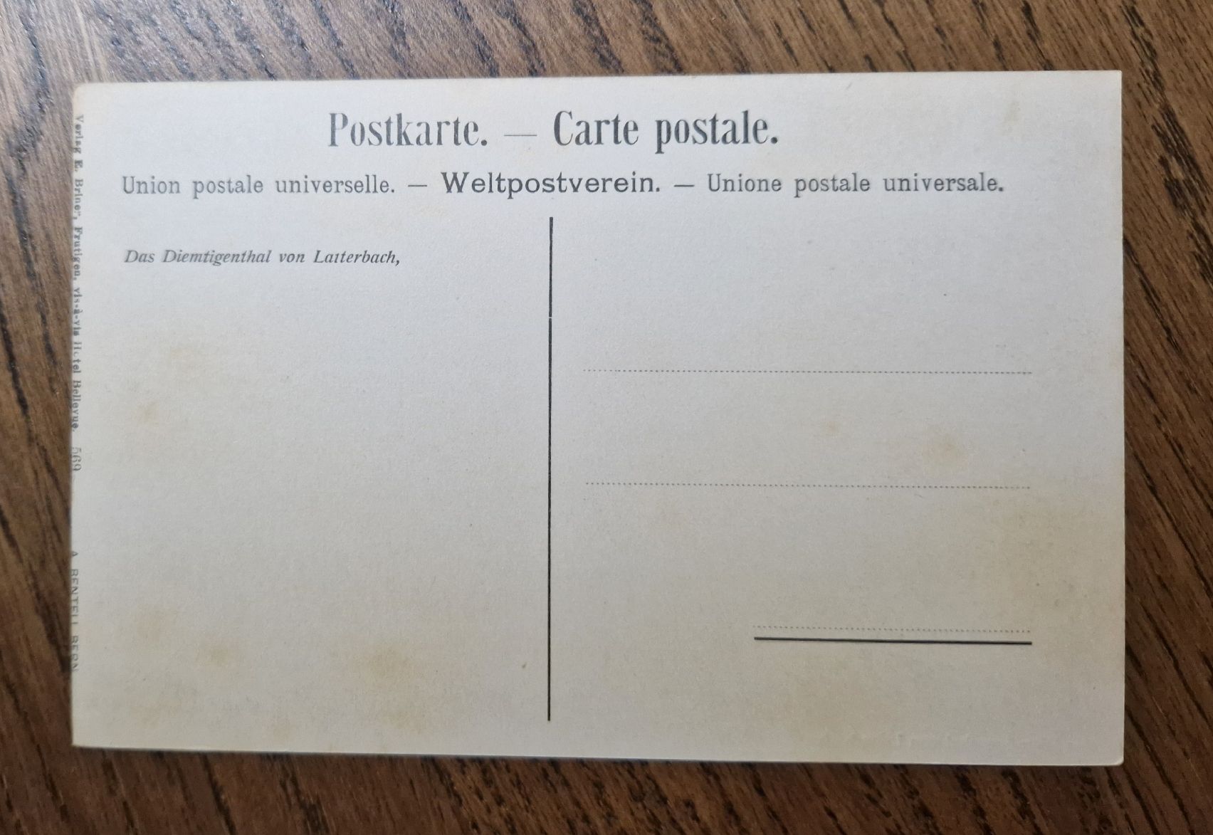 Cartoline postali: Das Diemtigthal von Latterbach – Usato da Ebikon venduto da Donar50 1