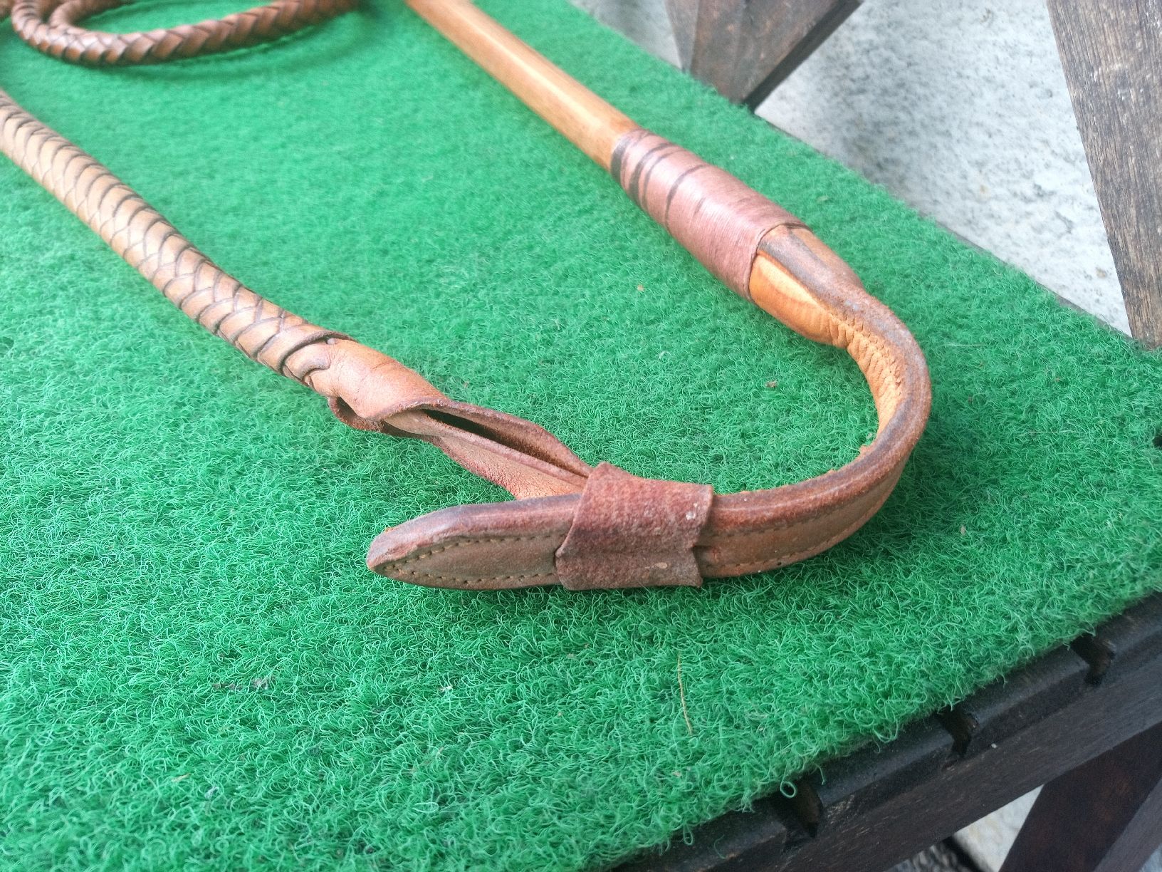 Sonstiges Tierzubehör: Lederpeitsche mit Horn-Griff und Holz - Peitsche – Gebraucht aus Reiden von Zofi-Brocki 2