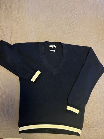 Tommy Hilfiger Pullover dunkelblau V-Ausschnitt Grösse M
