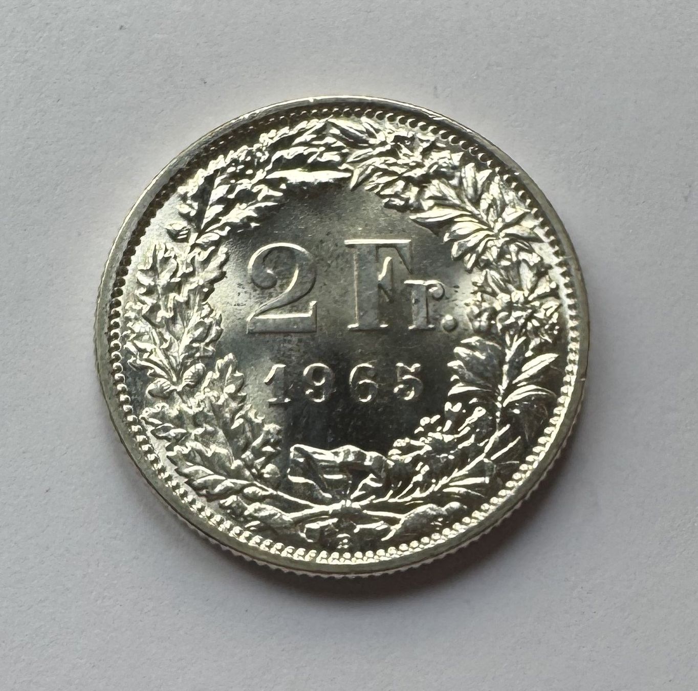 Toutes les monnaies: 1965 2 Franken stgl – Neuf (Voir description) à Kirchberg SG par Helveticus00