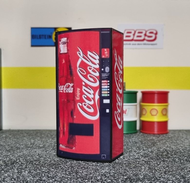 MB-TuningCars - 1:18 Kühlschrank Coca Cola lackiert - Diorama Zubehör 