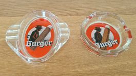 2 Original Vintage BURGER STUMPEN Aschenbecher 1930/40er