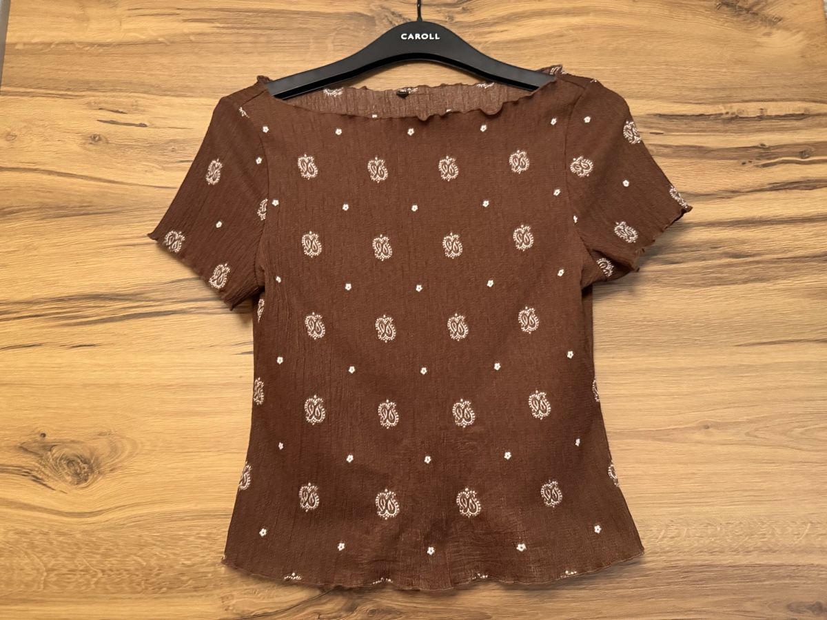 H&M T-shirt: Oberteil H&M Grösse XS braun gemustert. – Usato da Adliswil venduto da StephanieAnnina 6