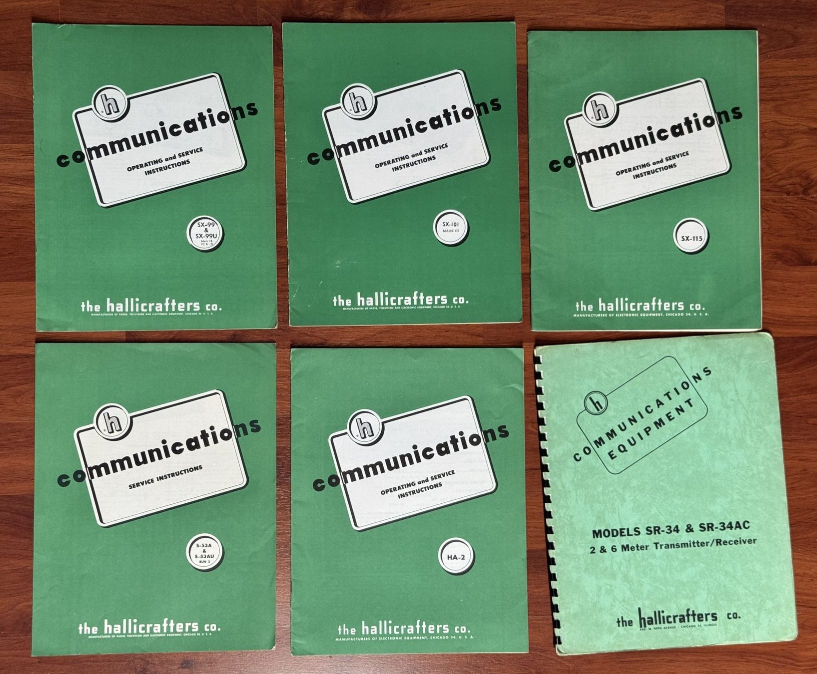 Radiocomunicazione: 6 Hallicrafters Handbücher Los 2 – Usato da Ins venduto da funkflieger