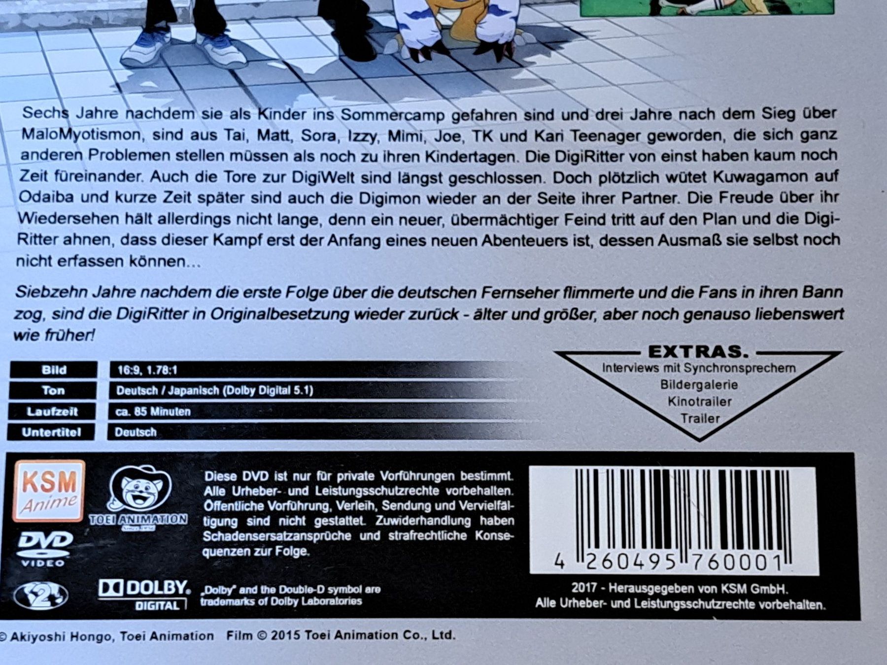 Tutti i DVDs: DVD Digimon Adventure Chapter 1 Reunion – Nuovo (secondo la descrizione) da Unterseen venduto da Kanica 4