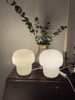 Pilzlampen 2er Set weiss Opalglas Ikea