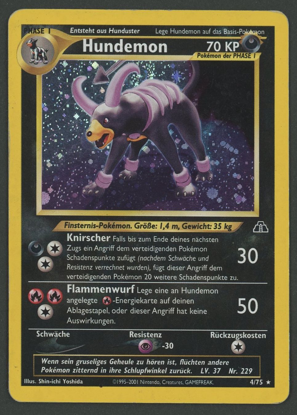 Pokémon Cartes à collectionner: Hundemon Holo 4/75 Neo Discovery DE ab 1.- – D'occasion à Rupperswil par gengarbasar