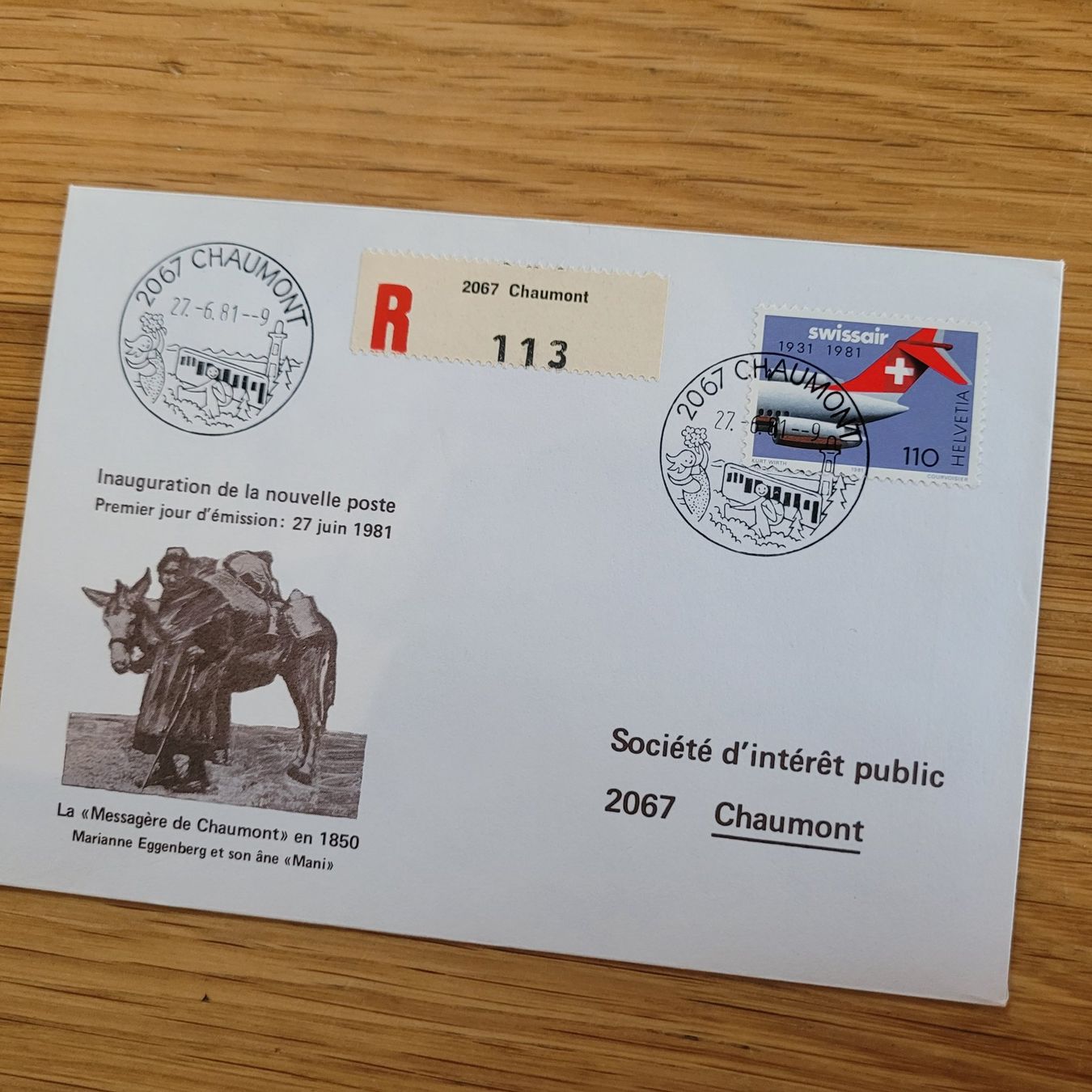 Alle Briefmarken: Document Chaumont 1981 – Gebraucht aus Biel/Bienne von Destockweb