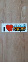 Vintage Aufkleber "I LOVE POSTAUTO"