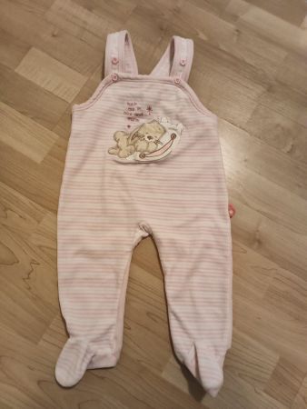 C&A Plüsch Strampler Gr 74 Mädchen rosa mit Fuss, wie neu
