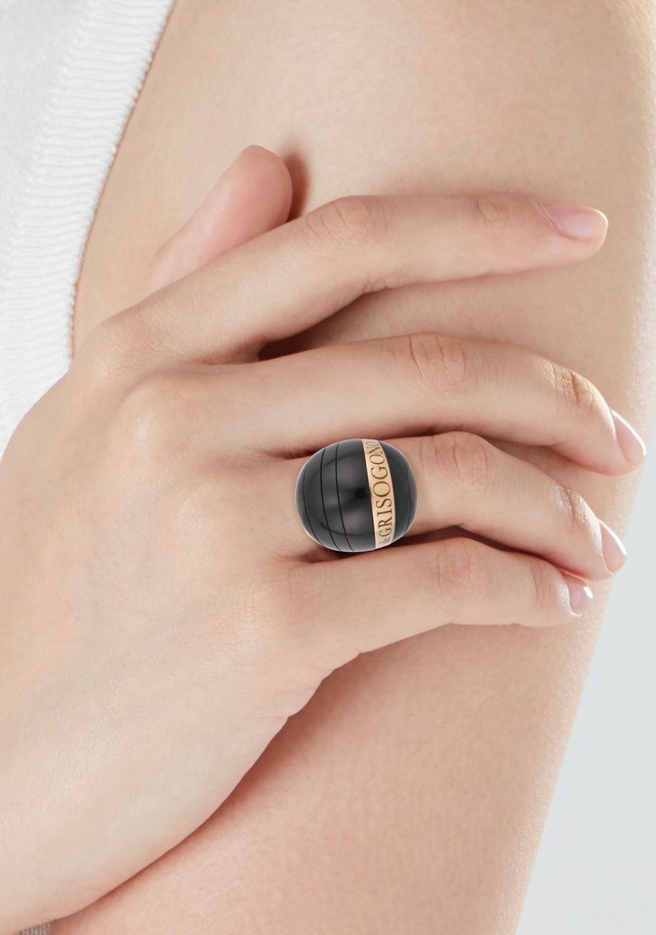 Anelli: De GRISOGONO. Collection "Jiya", bague or rose et carbone – Usato da Renens VD venduto da Diademe.sarl 6