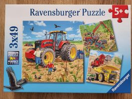 Ravensburger Puzzle 3x49 Grosse Maschinen