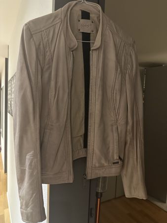 Lederjacke beige rosa