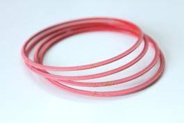 4 filigrane ARMREIFEN in Altrosa mit Glitzer  Neu!