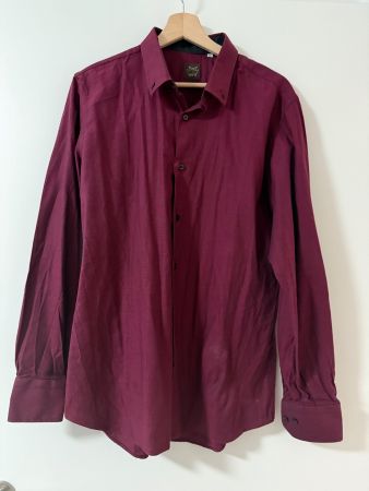 Camicia uomo bordeaux