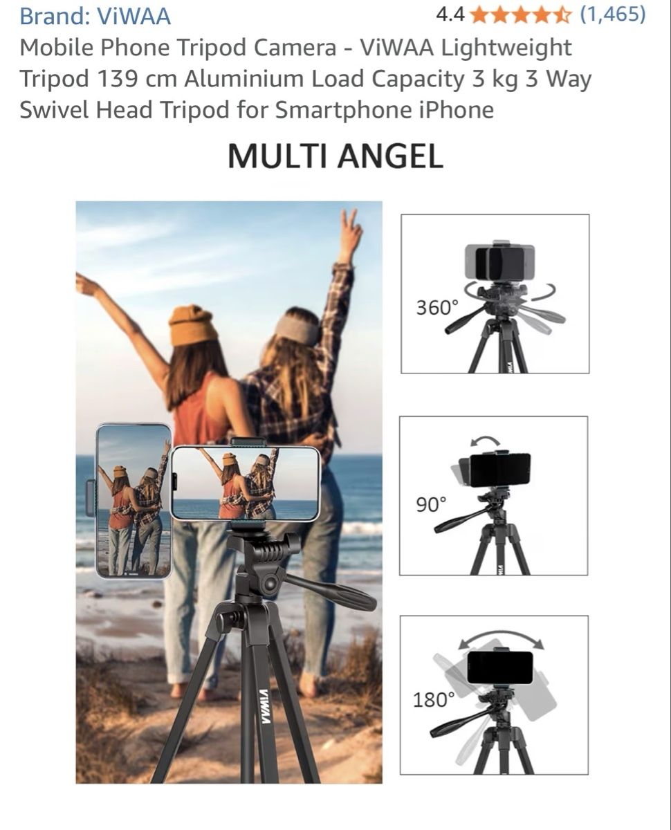 Treppiedi & Teste: VIWAA T1 Tripod Travel  – Nuovo (secondo la descrizione) da Schaffhausen venduto da vandemonian 8