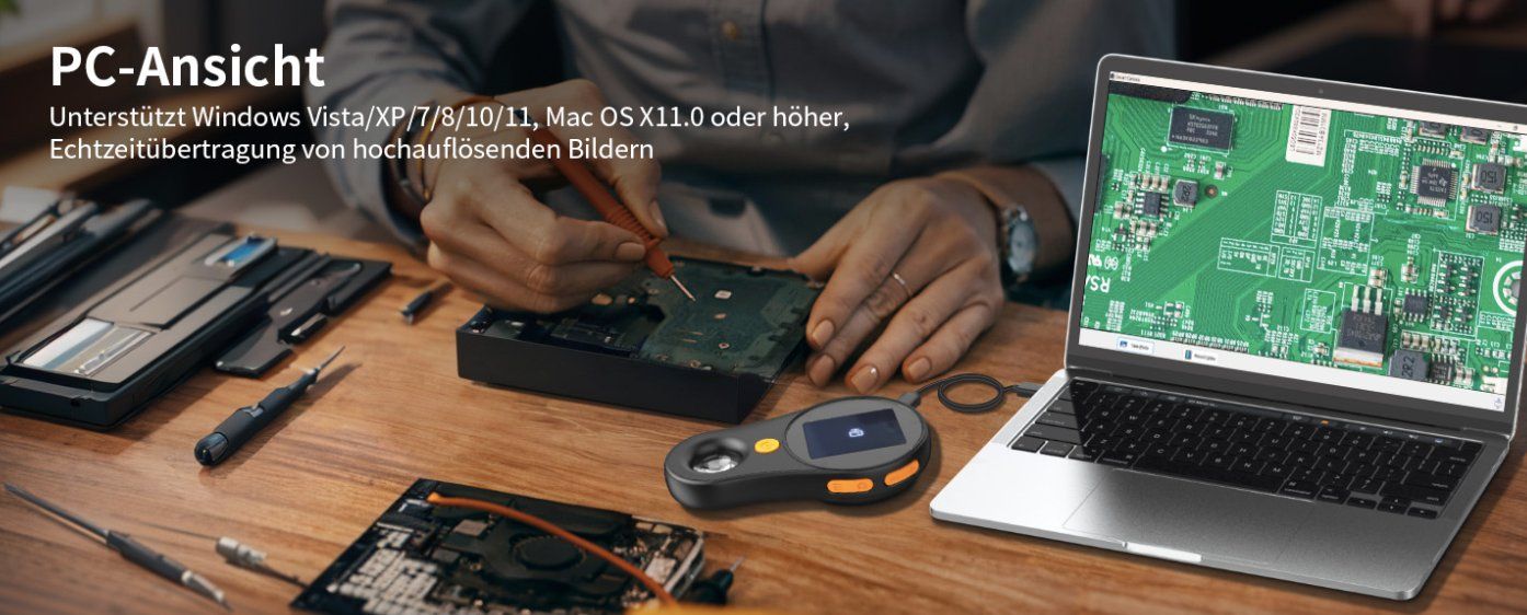 Microscopi: USB Handy Digital Mikroskop 500X mit 8 LED – Nuovo e nell'imballaggio originale da Châtelaine venduto da topshop.switzerland 2