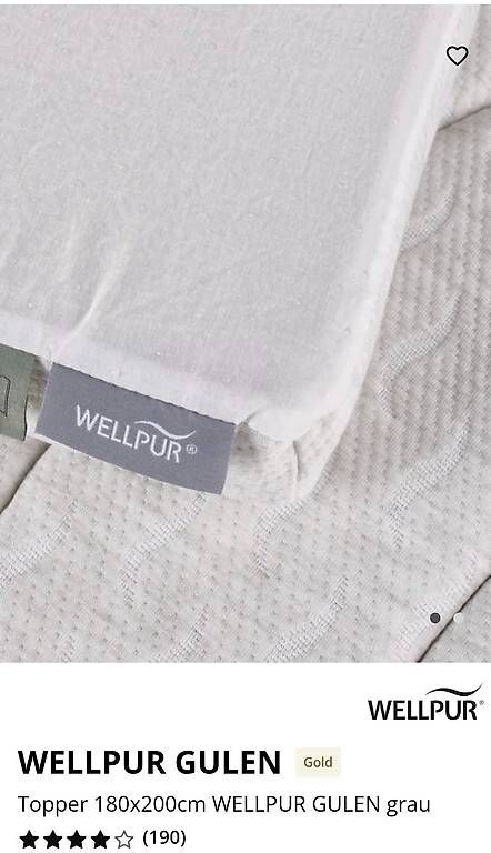 Matelas: Topper von Wellpur – D'occasion à Bremgarten AG par jegermeister13 1