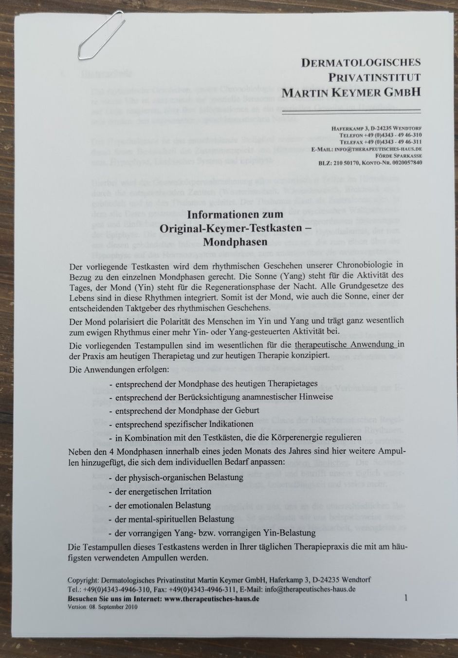Attrezzature mediche: Keymer Testkasten "Mondphasen" für Bioresonanz / EAV – Usato da Eiken venduto da alipanther01 2