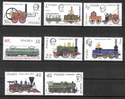 Polen Serie 2427 - 2434 Eisenbahn Lokomotiven ** 13.2.1976