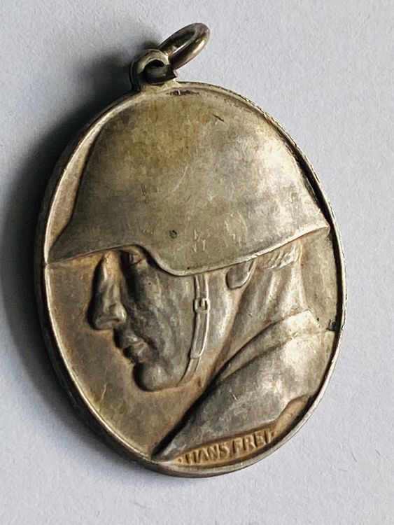 1918 Silber Medaille Abzeichen Anhänger Schweiz für Soldaten 6