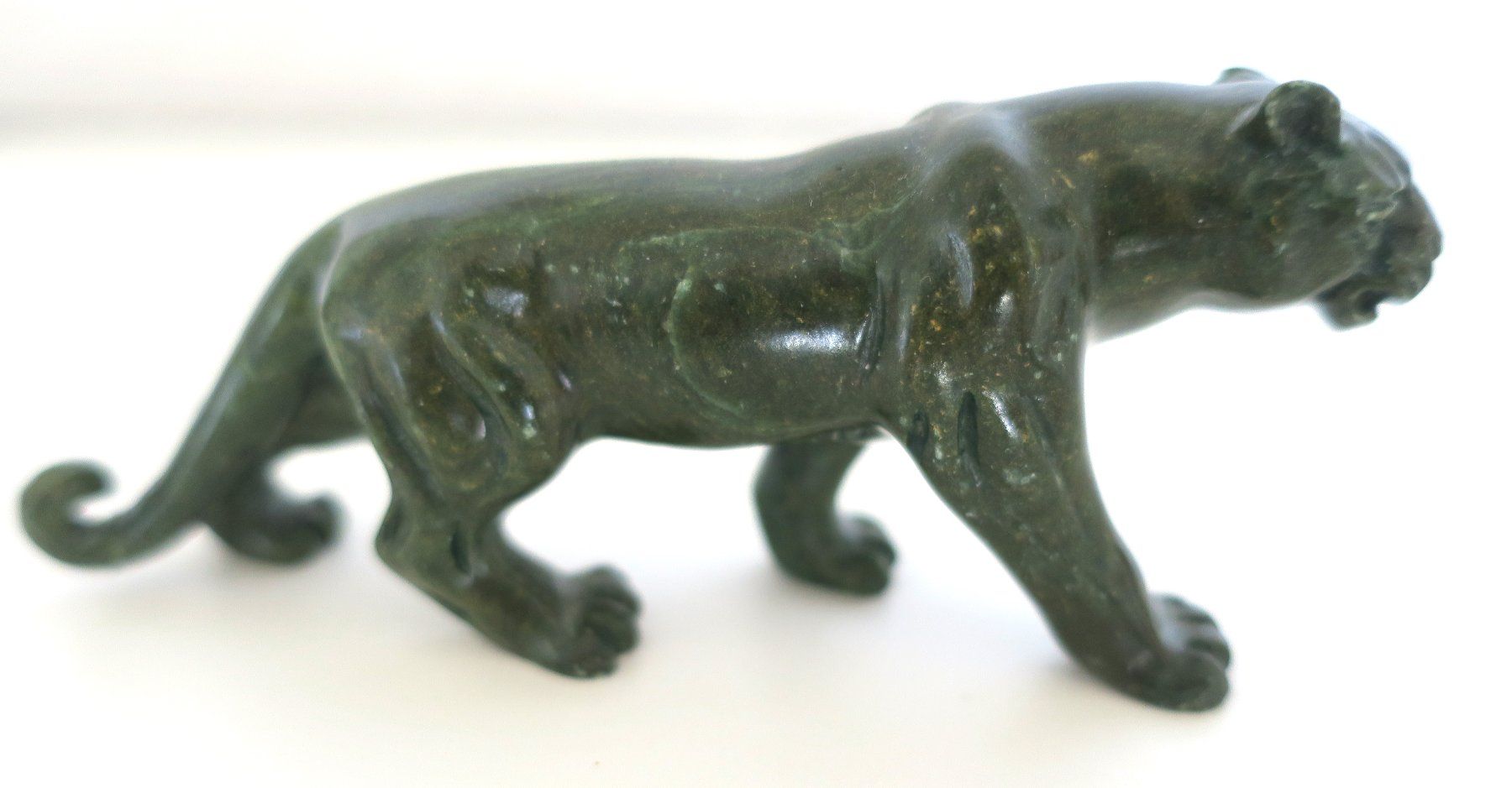 Figuren: Grosse Verdit Figur Leopard Halbedelstein – Defekt aus Staad SG von 4bu4
