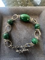 Armband Malachit mit Kettenglieder, Handarbeit