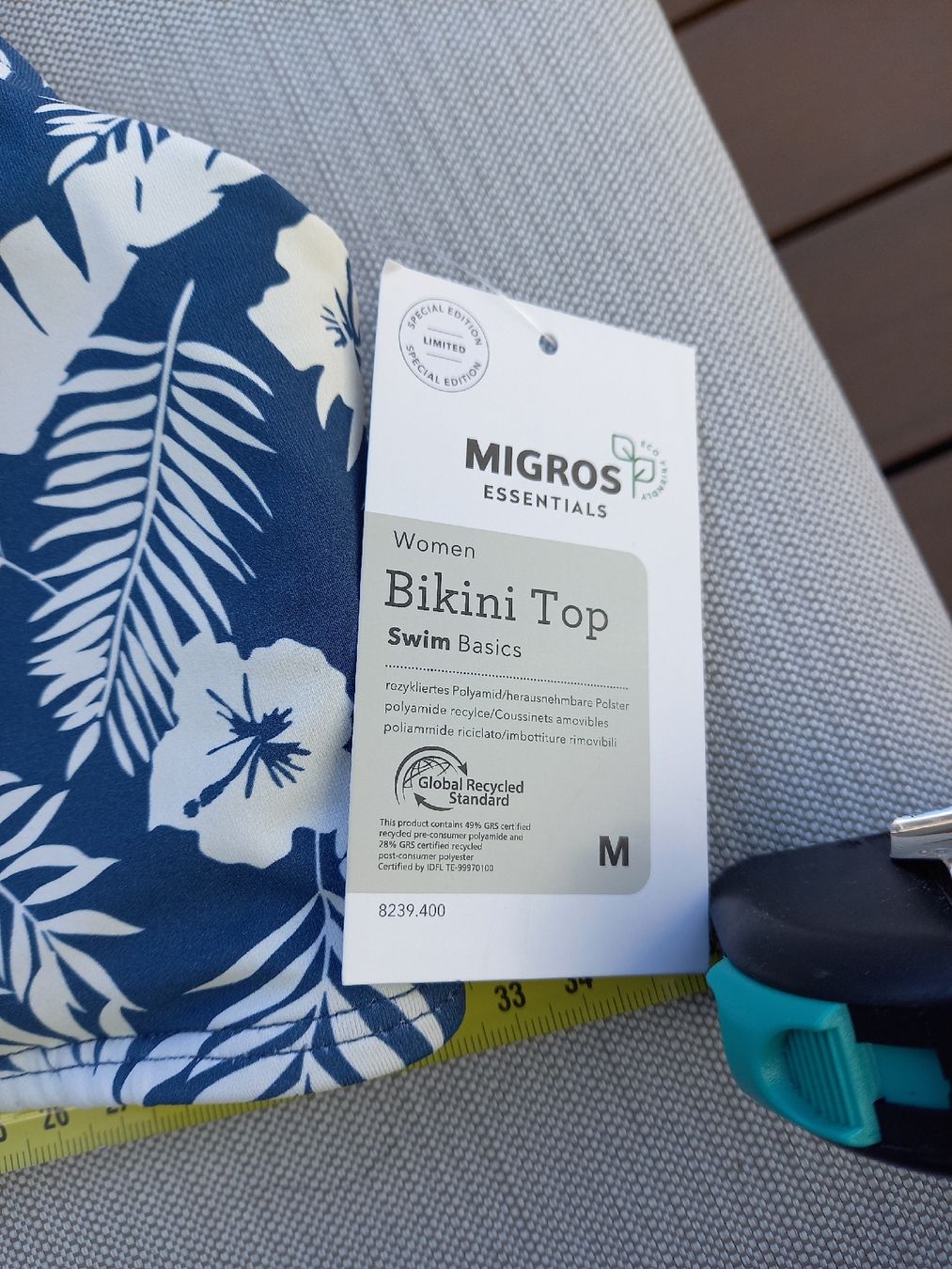Migros Costumi da bagno & Bikini: Bikini Set Migros Essentials blau Muster Grösse M neu – Nuovo e nell'imballaggio originale da Ruschein venduto da dom_nbr2 1