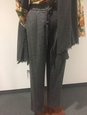 Cambio Damen Woll Mix Jogging Hose Josie 28 inch grau Gr 44
