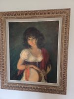 Gemälde "Zigeunerin" Original von C. Costa mit Rahmen